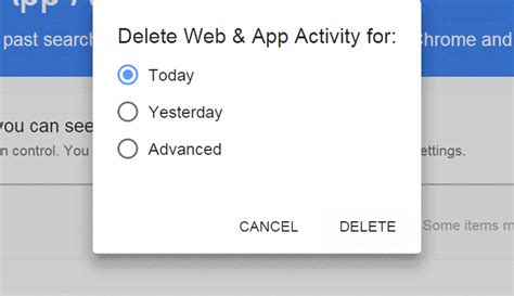 my activity google delete all history
